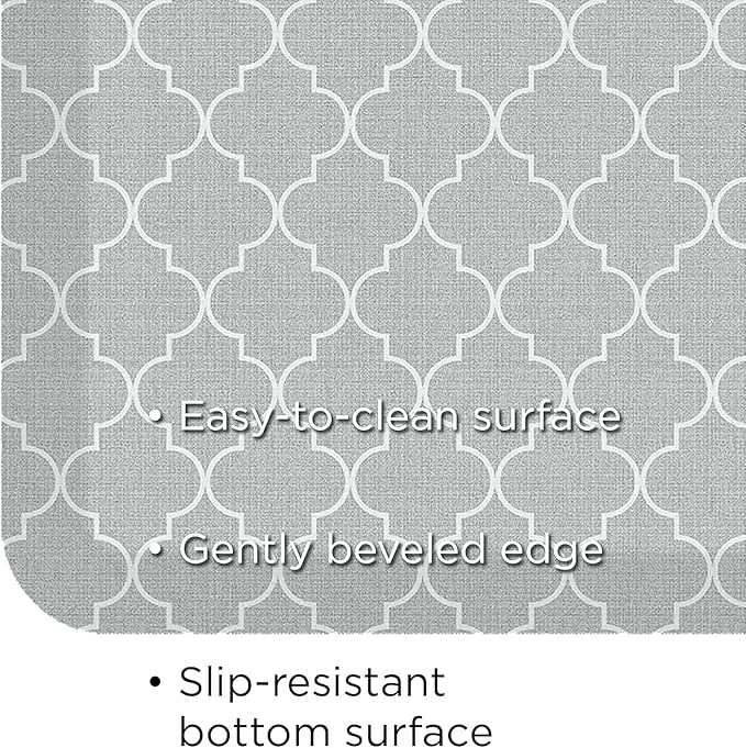GelPro Elite Premier Anti-Fatigue Kitchen Comfort Floor Mat, 20x72, Trellis Grey Haze Stain Resistant Surface with Therapeutic Gel and Energy-Return Foam for Health & Wellness-DeskLoop Office