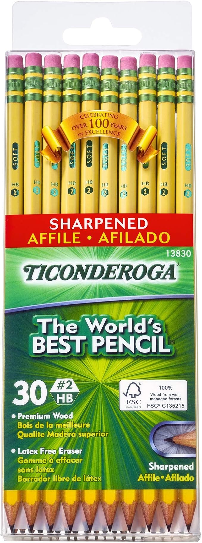 Ticonderoga Wood-Cased Pencils, Pre-Sharpened, 2 HB Soft - Image 4