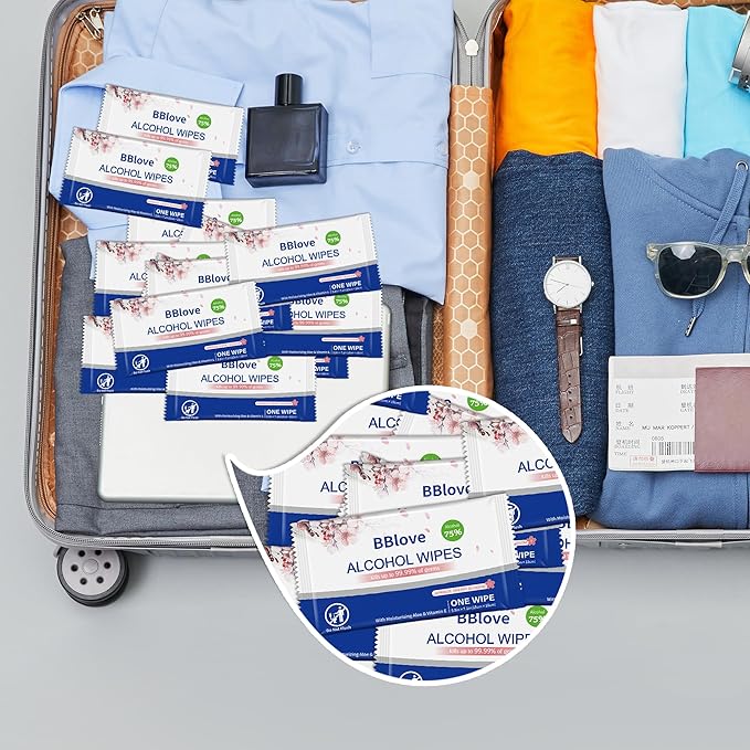 75% Alcohol Hand Sanitizer with Aloe Moisturizer & Vitamin E for On-the-Go Use, All-Purpose Travel Wipes Count, Restaurant, Home Office-DeskLoop Office