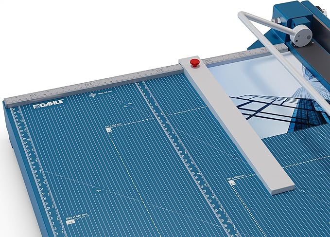 Dahle 569 Premium Guillotine Trimmer, 27" Cut Length, 35 Sheet Capacity, Self-Sharpening Blade, Manual Clamp, w/Safety Guard-DeskLoop Office