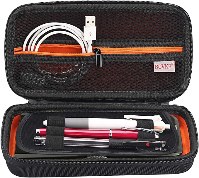 BOVKE Calculator Case for Texas Instruments TI-Nspire CX II CAS/CX II/CX CAS/CX Color Graphing Calculator and More - Extra Mesh Pocket for USB Cables and Other Accessories, Black-DeskLoop Office