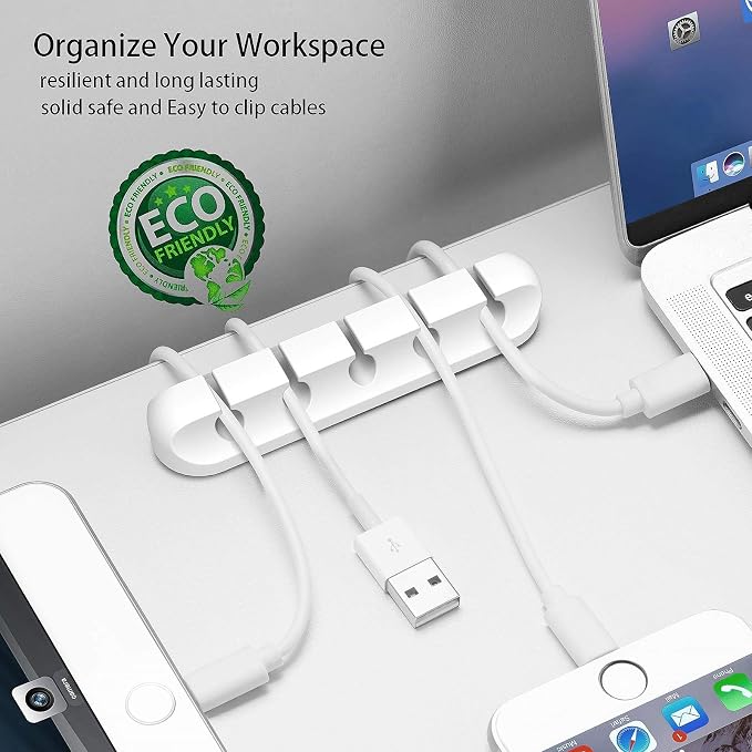 Cord Holder Cable Organizer Clips – Self Adhesive Cord Organizer - Image 7