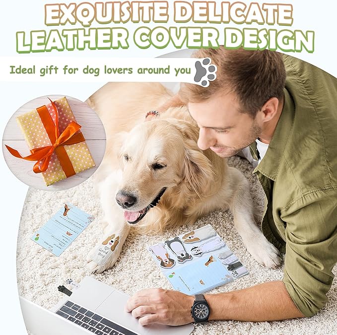 Hommie Dog Sticky Notes Set, Planner Sticky Note Dividers Tabs 300 Sheets, Cute Animals Shape Markers Flags Self-Stick Memo Pads for Dog Lovers Home Office School Supplies-DeskLoop Office