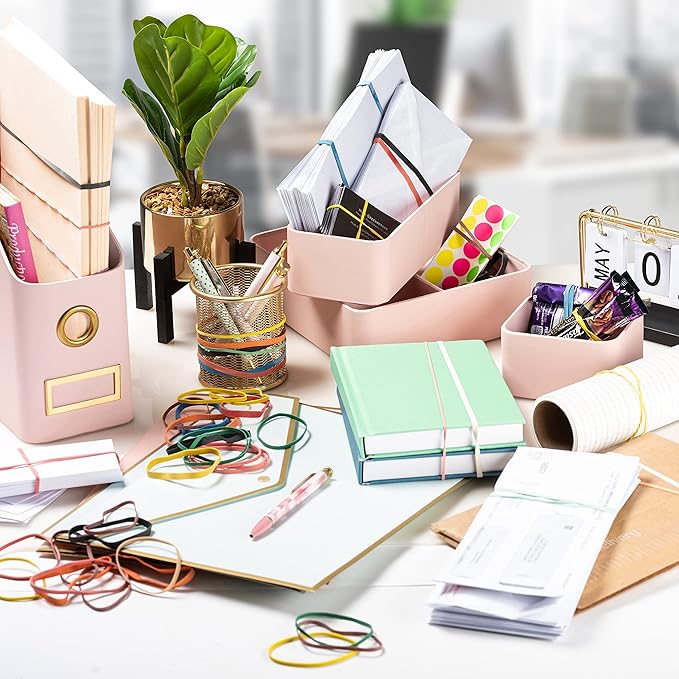 Plastic Mill Rubber Bands Thick Size #33 | Natural Durable RubberBands 100 Count /pack | 3 1/2 x 1/8" Multi-Purpose Band | Elastics large Long Rubber for Office Supply, File Folders, box, Books, gifts, Notebook|-DeskLoop Office