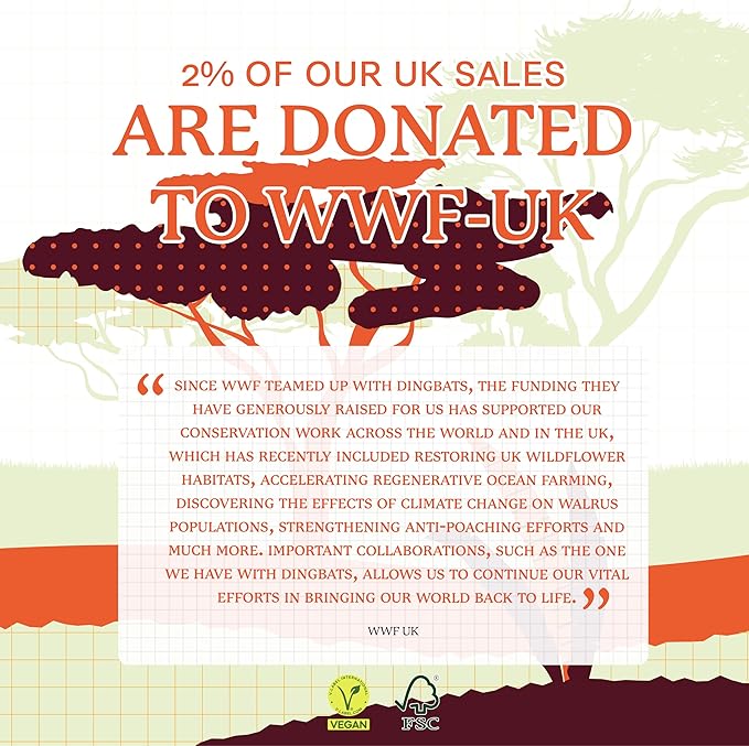 Dingbats* Wildlife Lined Writing Journal Notebook A5 - Vegan Leather Hardcover - Ideal for Work, Travel - Pocket, Elastic Closure, & Bookmark-DeskLoop Office