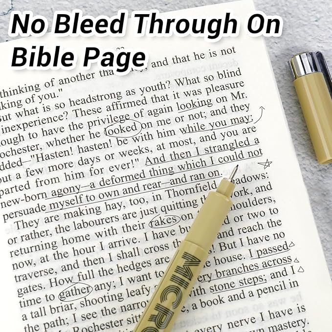 KERIFI 01 Fineliner Ink Pens, 0.25mm Black Micro Fine Point Drawing Pens Waterproof Archival Ink Multiliner Pens for Artist Illustration, Sketching, Technical Drawing, Zentangle, Scrapbooking (6 Pack)-DeskLoop Office