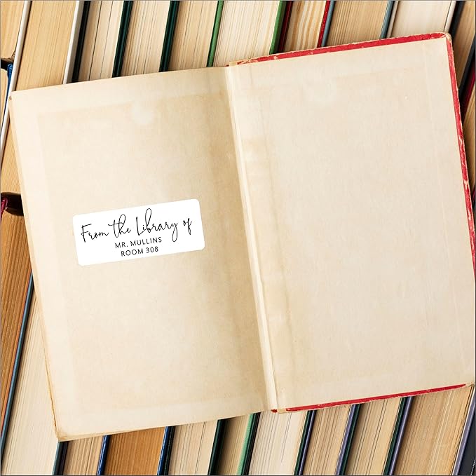 White Address Labels - Personalized Name Stickers, Custom Printed Return Mailing and Shipping Labels for Envelopes, Packages, Business, Home Use (Signature)-DeskLoop Office