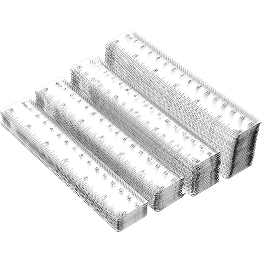 Zonon 500 Pcs 6 Inch Rulers Bulk Clear Plastic Flexible Straight Rulers with Inches and Centimeters First Day of School Gift for Students Back to School Office Supplies-DeskLoop Office