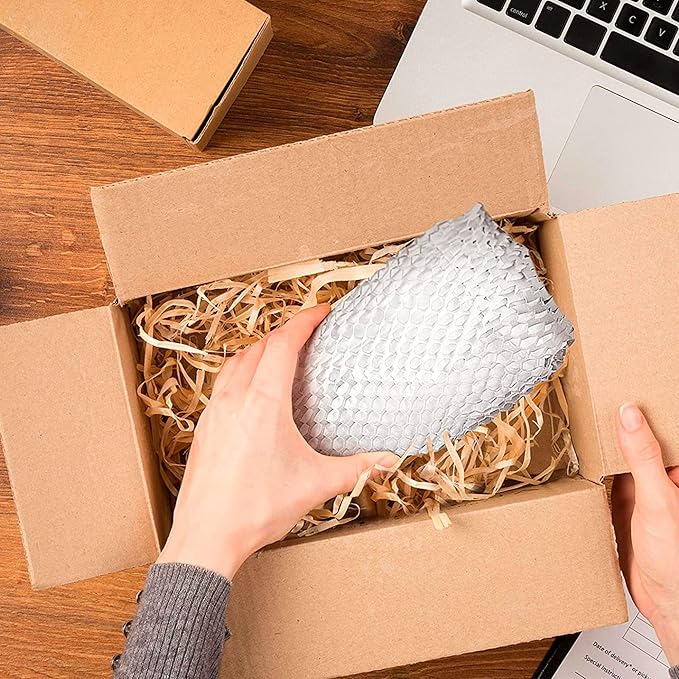 White Honeycomb Packing Paper for Moving Breakables, 15 Inch x 100 Feet. Fragile Shipping Supplies. Perforated Packing Materials for Fragile Items. Moving Paper Wrap. Eco Friendly Packaging-DeskLoop Office