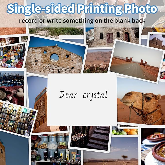 60 Sheets Glossy Photo Paper, 4x6 5x7 8.5x11 inch Inkjet Photo Printer Paper, Instant Dry Picture Paper for DIY Chip Bag, Flyers, Cards, Calendars and Brochures(180gsm/48lb) (mixed size)-DeskLoop Office