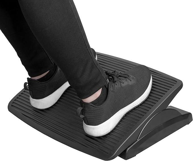 Mount-It! Ergonomic Footrest for Office or Home | Under Desk Tilting Footrest | Adjustable Desk Foot Rest with Massaging Surface and 3 Tilt Positions-DeskLoop Office