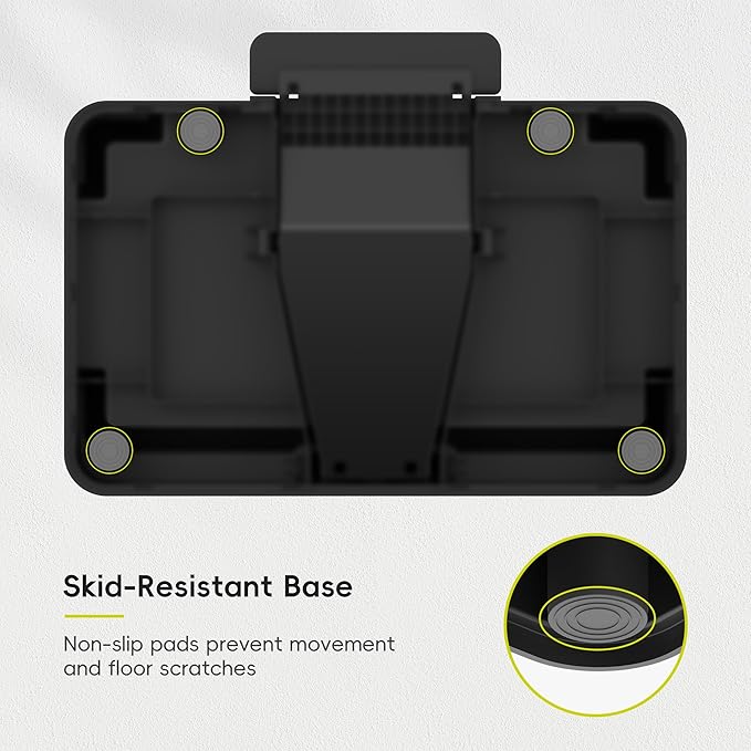 EKO EcoCasa II Rectangular Kitchen Step Trash Can, 20L+20L Dual Compartment Recycling Bins, Stainless Steel Lid and Pedal, Odor-Proof, Fingerprint Resistant-DeskLoop Office