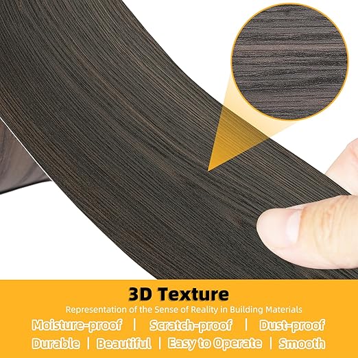 GSCIT Club Black Walnut Wallpaper, 2.4 inch X 25ft Self Adhesive Wood Grain Repair Tape Black Walnut Repair Patch for Tables, Chairs, Baseboards, Doors, Windows, Floors, Handicraft DIY.-DeskLoop Office