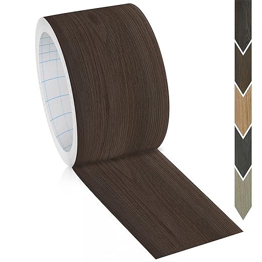 GSCIT Club Red Walnut Wallpaper, 2.4 inch X 15ft Self Adhesive Wood Grain Repair Tape Walnut Repair Patch for Tables, Chairs, Baseboards, Doors, Windows, Floors, Handicraft DIY.-DeskLoop Office