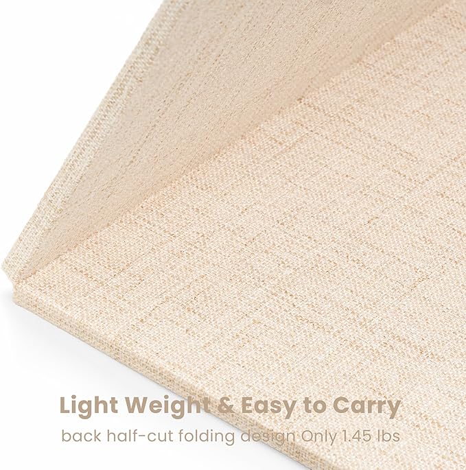 Bulletin Board 36 x 24 inches, 3' x 2' Linen Board for Wall, Decorative Fabric Pin Board with Safe Removable Adhesive Tapes for Home and Office, Includes 20 Push Pins-Light Yellow Stripes-DeskLoop Office