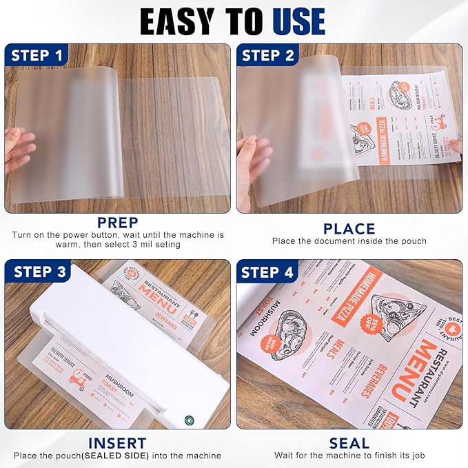 150 Pack 5 Mil Laminating Sheets, 9x11.5 Inches Thermal Laminating Pouches, for Laminator, Letter Size, Ultra Clear, Thick, Hold 8.5x11 Inches, Office School Supplies-DeskLoop Office