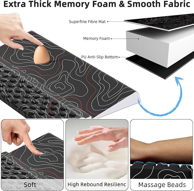 Ospelelf Tilt Keyboard Stand with Wrist Rest, Comfy Ergonomic Keyboard Riser Holder for Office Home-DeskLoop Office