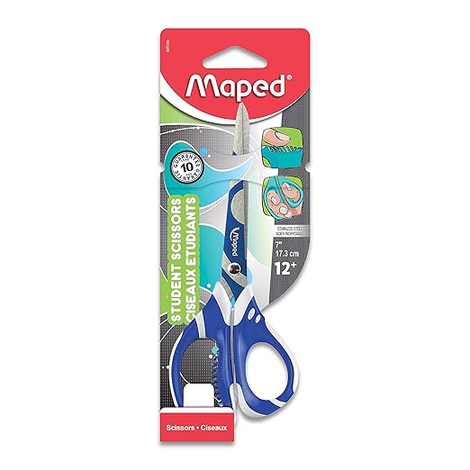 Maped - Zenoa Fit Soft Grip Student 7 Inch Scissors - Comfortable - Fashionable-DeskLoop Office