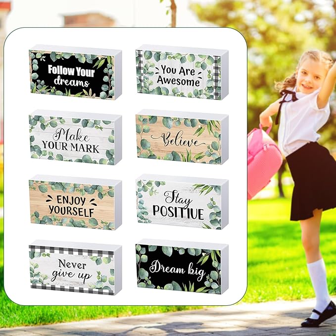 100 Pcs Inspirational Pencil Erasers Bulk for Kids Fun Motivational Eraser School Supplies Back to School Office Supplies for Classroom Office Teacher Artists (Eucalyptus Leaf)-DeskLoop Office