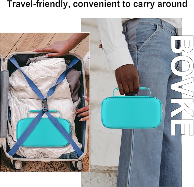 BOVKE Graphing Calculator Carrying Case for Texas Instruments TI-Nspire CX II CAS/CX II/CX/CX CAS Calculator and More - Mesh Pocket for USB Cables and Other School Supplies, Turquoise-DeskLoop Office