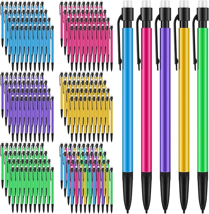 Colarr 400 Pieces Mechanical Pencils 0.7 mm with Eraser Pastel Art Pencils for Kid School Students Artist Writing Drawing Sketching-DeskLoop Office