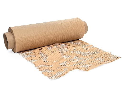 IDL Packaging 15.25" x 300' Refill Roll (Pack of 1) for MP-300N HexcelWrap Honeycomb Packing Paper Station, Brown - Natural Kraft Paper with Interlocking Slit Design for Shipping and Moving-DeskLoop Office