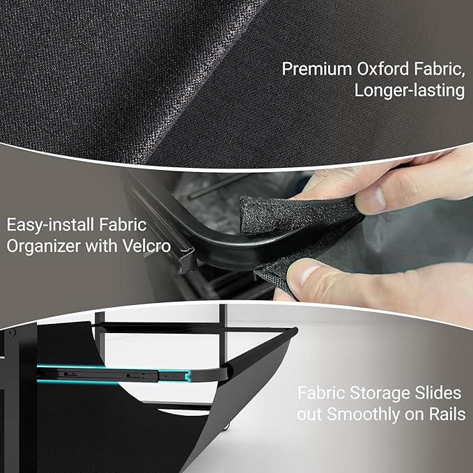 Natwind Wide Format Printer Stand, Plotter Workbench Table with Pull-Out Drafting Storage, Roll Paper Holder, Accessory Drawer, Adjustable Storage Shelf for Plotters and Cutting Machines (Black)-DeskLoop Office