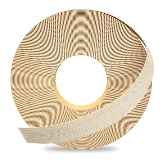 GSCIT Club Oak Edge Banding, 3/4 inch x 25ft roll of Veneer Edge Banding Preglued Flexible, Real Wood Tape Banding-DeskLoop Office