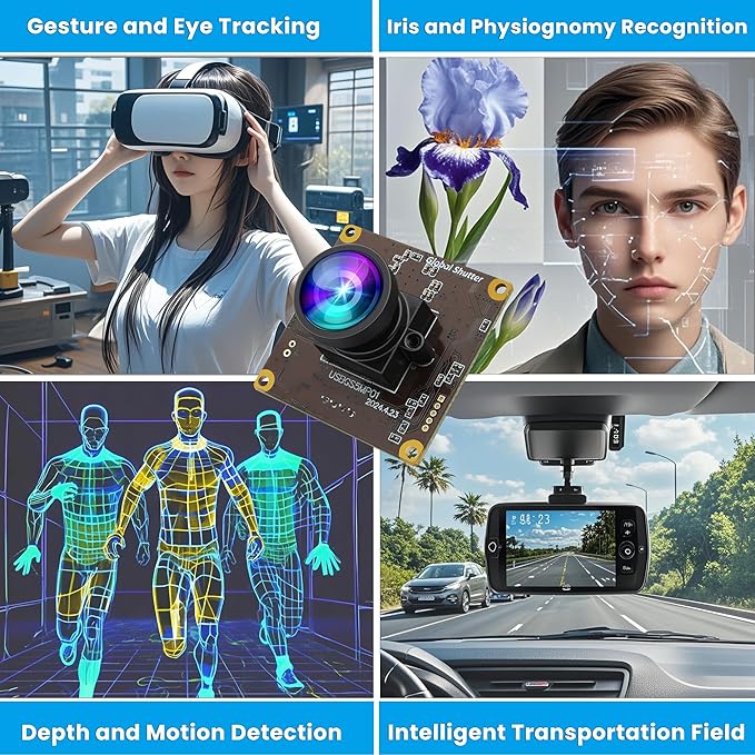 ELP 5MP Global Shutter 50fps USB Camera - Wide Angle Webcam for Live Streaming (100 No Distortion Lens)-DeskLoop Office