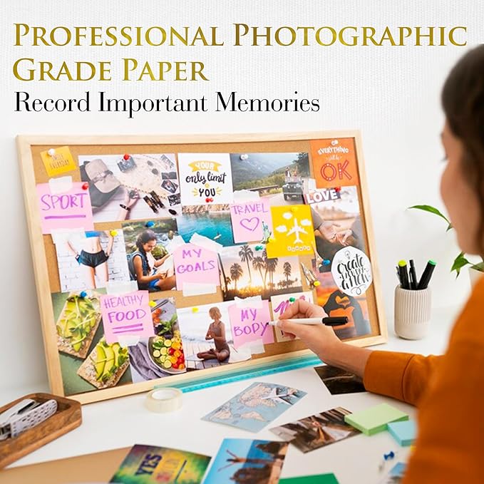 A-SUB Inkjet Glossy Photo Paper 13X19 Inches 48lb 180gsm Professional Glossy Photographic Paper for Inkjet Printers Dye Ink 100 Sheets-DeskLoop Office