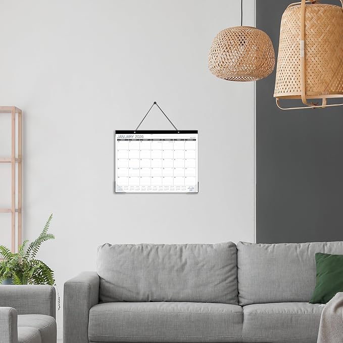 2026 Desk Calendar - Desk/Wall Calendar 2026, JAN 2026 - DEC 2026, 2026 Calendars 12 Month, Desk Calendars with Corner Protectors, Large Ruled Blocks, Thick Paper, Colorful, 14.6" x 11.5", Desktop Calendar for Daily Organizer-DeskLoop Office