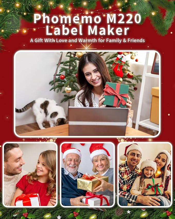 Phomemo M220 Bluetooth Label Maker Machine,Label Printer for Small Business, Office, Home & School, Portable Label Maker with 200+ Templates,100+ Fonts,1000+ Icons, Compatible with Phone, PC-DeskLoop Office