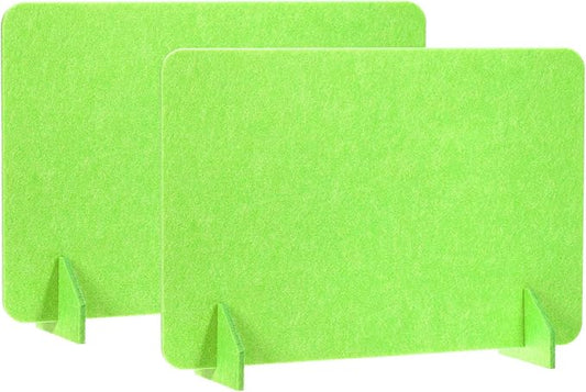 PATIKIL Desk Divider, 2 Set 24 x 16 Inch Acoustic Freestanding Desk Divider Desk Privacy Panel with 4 Pcs Support Feet for Library Office Workstation, Green-DeskLoop Office