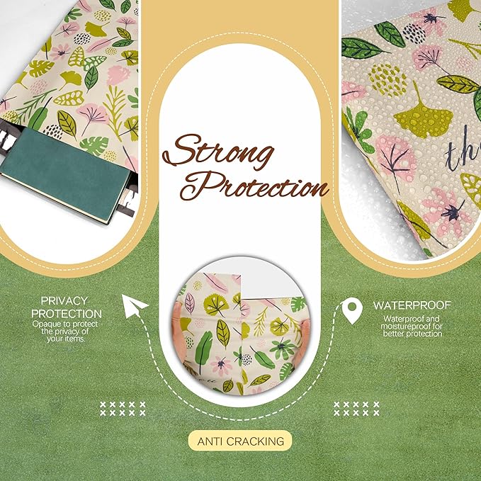 Leafs Poly Mailer 10x13 Inch 25 Pcs, Waterproof Shipping Bags for Clothing, Tear-Resistant Mailier Bags, Strong Mailing Bags with Self-Seal-DeskLoop Office