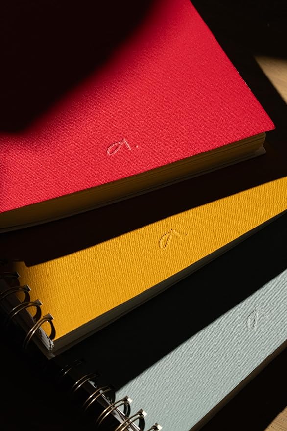 Anecdote Planner 2025 (8.5" x 10") Daily Planner Weekly Monthly Planner - 52 Weeks w/Library Buckram Cover, Brass Spiral - A4 Size Bleed-Resistant Paper – Olive Green-DeskLoop Office