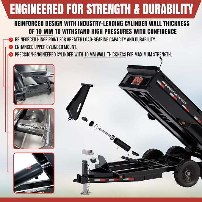 8 Ton Hydraulic Dump Trailer Scissor Hoist, Dump Kit - Image 6