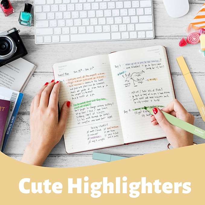 Highlighters,20Pcs Highlighters Assorted Colors,Chisel Tip Bible Pens,Pastel Markers for Journaling Planner Notes Graduation Gifts-DeskLoop Office