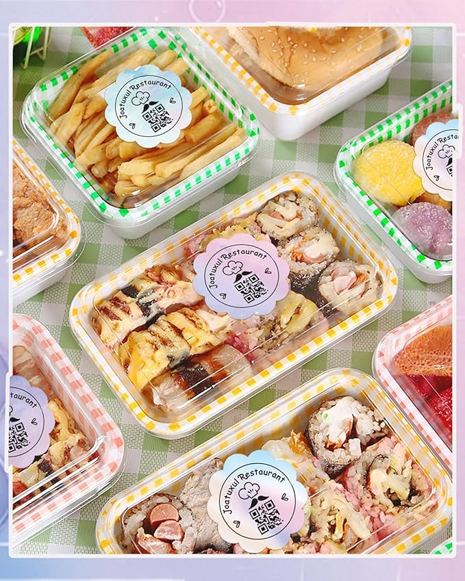 2''×2‘’ Flower Thermal Sticker Labels, Self-Adhesive 2 Inch Round Direct Thermal Labels, Multi-Purpose Sticker Label for DIY Logo Design,Name Tag,QR Code, 500 pcs/1 Roll, Starry Sky-DeskLoop Office