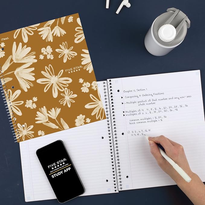 Five Star Spiral Notebook + Study App, 1 Subject, College Ruled Paper, 8-1/2" x - Image 8