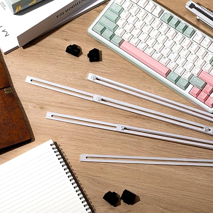 12 Pcs Metal Adjustable File Cabinet Rails Set Include 8 Hanging File Rail Clips 4 Cabinet Dividers Bars Suitable for Cabinets with Drawer Thickness Less Than 1/8 Inch(Silver,18-32.5 Inch)-DeskLoop Office