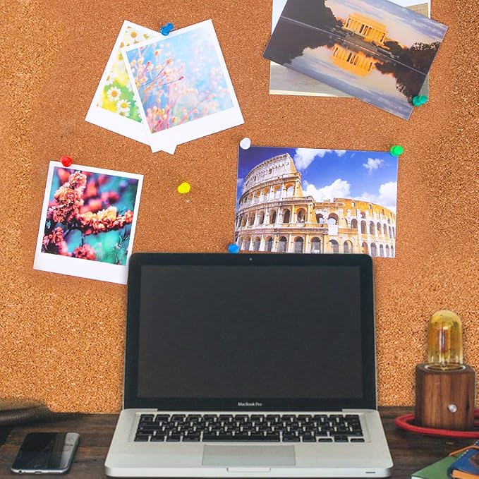 Yalis Push Pins Color Thumb Tacks 600-Count Standard Pins Steel Point and Colored Plastic Head, 12 Assorted Colors-DeskLoop Office