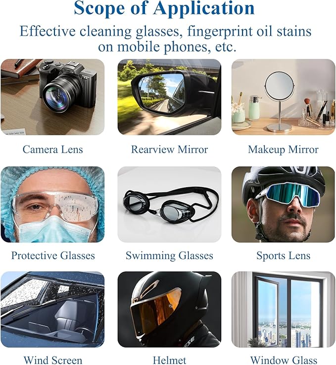 (200 PCS) Anti-Fog Lens Wipes Pre-Moistened Anti-Fog Wipes| Glasses Cleaner Safely Cleans Glasses, Sunglasses, Phone Screen, Electronics & Camera Lens-DeskLoop Office