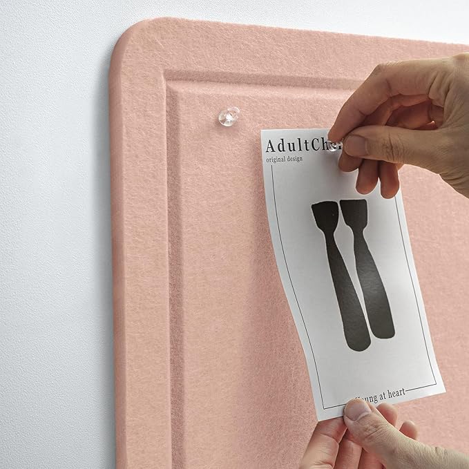 Large Bulletin Board - 48 x 36 Inches, Decorative Felt Pin Board for Wall - 4' x 3' Foldable Photo Display Board with Self-Adhesive Tape,Includes 20 Push Pins - Mauvey Pink-DeskLoop Office