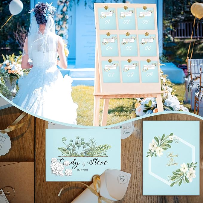 100 Sheets Light Blue Cardstock 8.5 x 11 Pastel Paper, Goefun Blue Card Stock Printer Paper for Wedding Invitations, Menus, Crafts, DIY Cards-DeskLoop Office