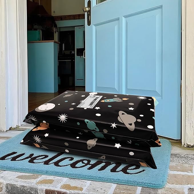 Planets Poly Mailer 10x13 Inch 100 Pcs, Waterproof Shipping Bags for Clothing, Tear-Resistant Mailier Bags, Strong Mailing Bags with Self-Seal-DeskLoop Office