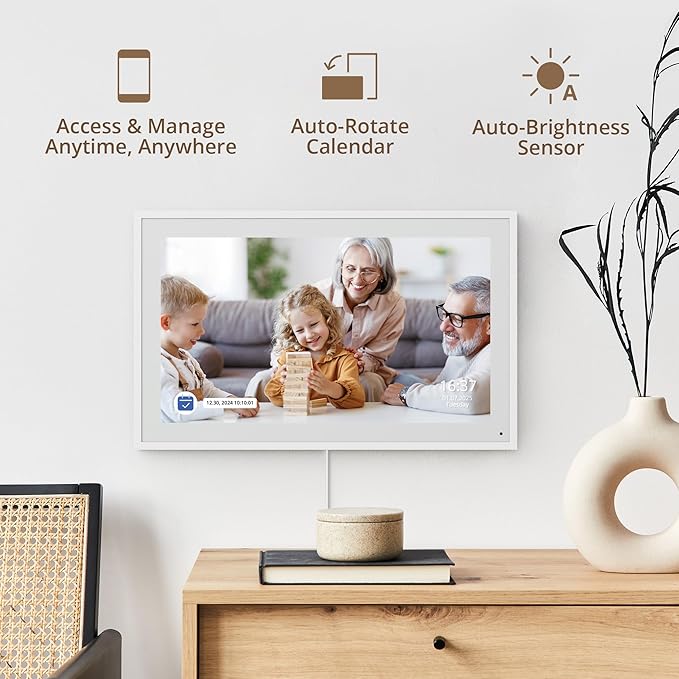 Digital Calendar 15.6" Chore Chart – 1080P Full HD Interactive Touchscreen, Smart Family Planner, Hearth Display Digital Wall & Desk Mountable for Seamless Scheduling-DeskLoop Office