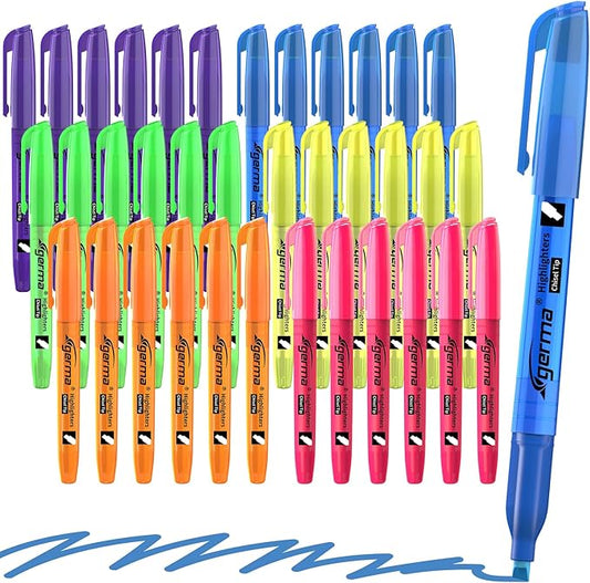 Assorted Colors Fluorescent Highlighters, 36 Pack, Chisel Tip Colored Highlighter Bulk, Quickly Drying, Perfect for Students Kids Adults Classroom, School, Office, Bible Study-DeskLoop Office