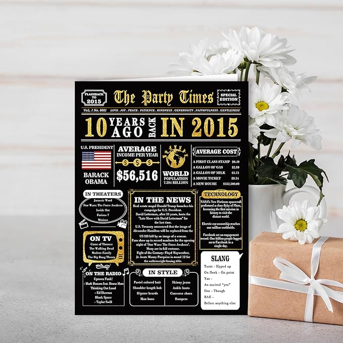 10th Birthday Card, Funny 10th Birthday Decorations for Boy Girl, Happy 10 Year Old Birthday Gift for Son Daughter, Great 10 Birthday Gifts Idea for Him Her