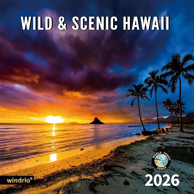 2026 Wall Calendar,Calendar 2026, July 2025 - December 2026, Wall Calendar Wild & Scenic Hawaii, 12" x 24" Opened,Full Page Months Thick & Sturdy Paper for Calendar Organizing & Planning-DeskLoop Office