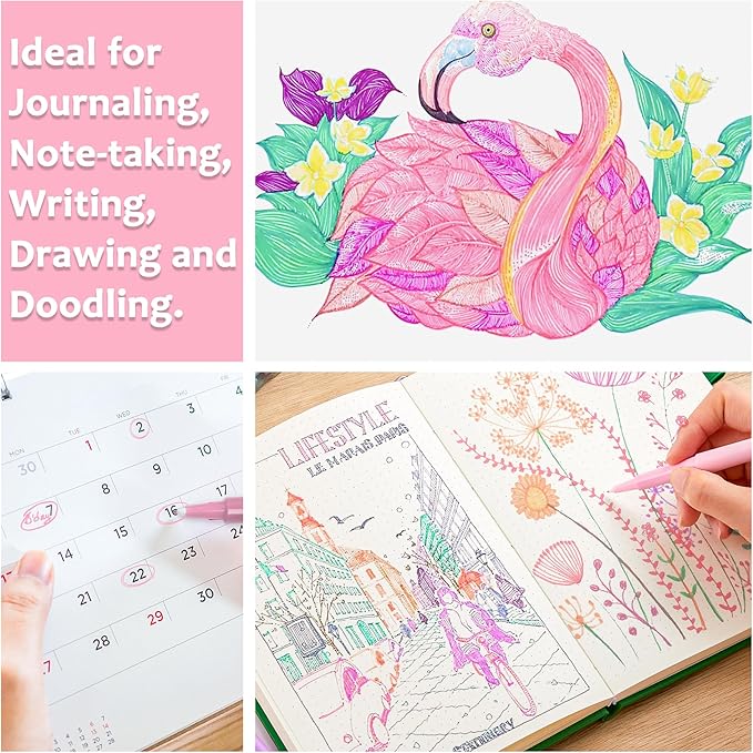 Lelix 30 Colors Felt Tip Pens, Medium Point Pastel Colored Pens, Felt Tip Markers Pens For Journaling, Writing, Note Taking, Planner Coloring, Perfect for Art Office and School Supplies-DeskLoop Office